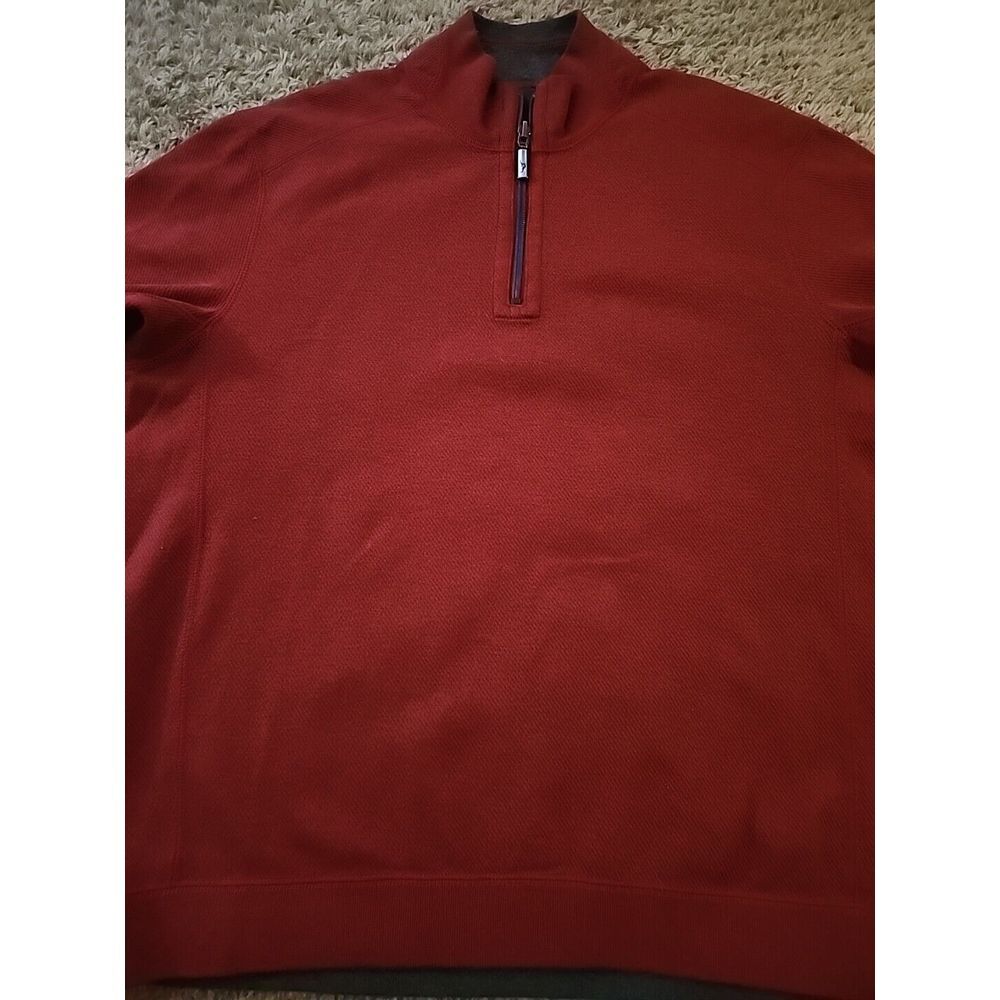 TOMMY BAHAMA Sweatshirt Men's XL Pullover 1/4 Zip Maroon